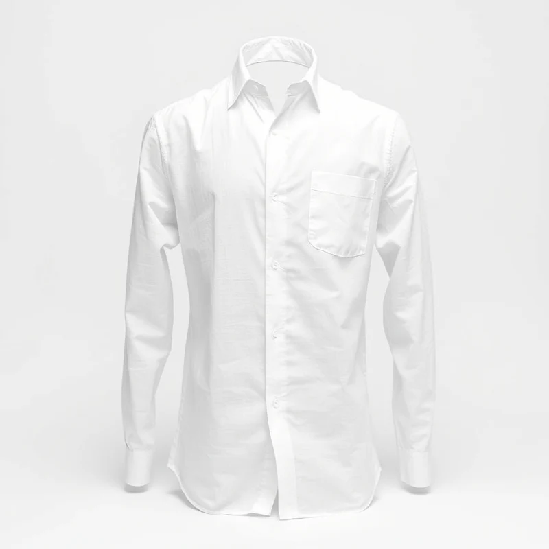 Long-Sleeve Linen Shirt — White