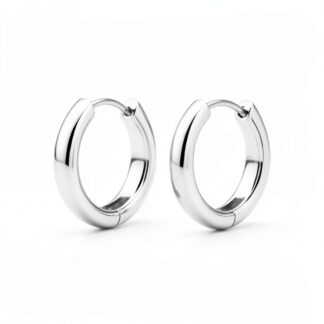 Sterling Silver Hoop Earrings — 25mm