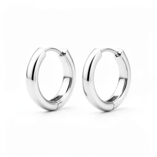 Sterling Silver Hoop Earrings — 25mm
