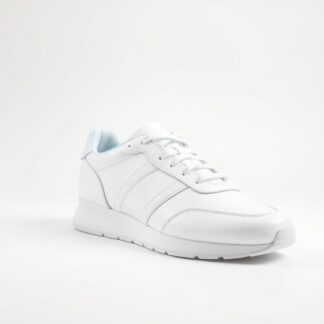 Classic White Leather Runner