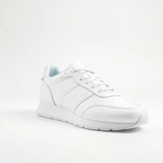 Classic White Leather Runner