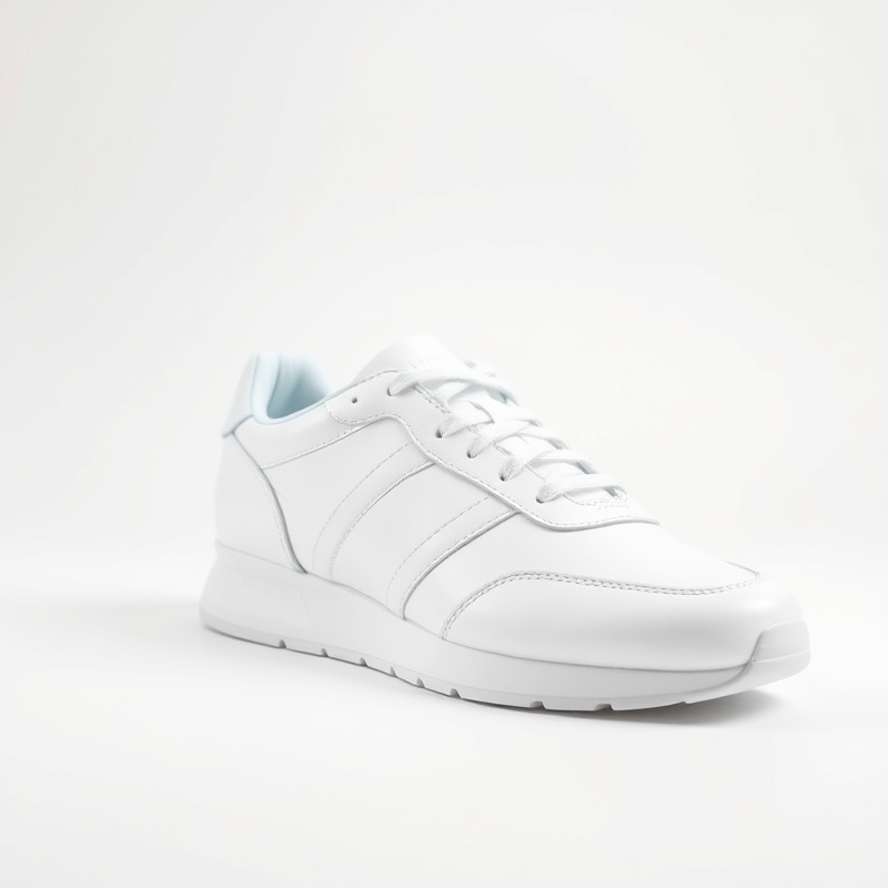Classic White Leather Runner